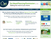 Tablet Screenshot of doineedplanningpermission.co.uk